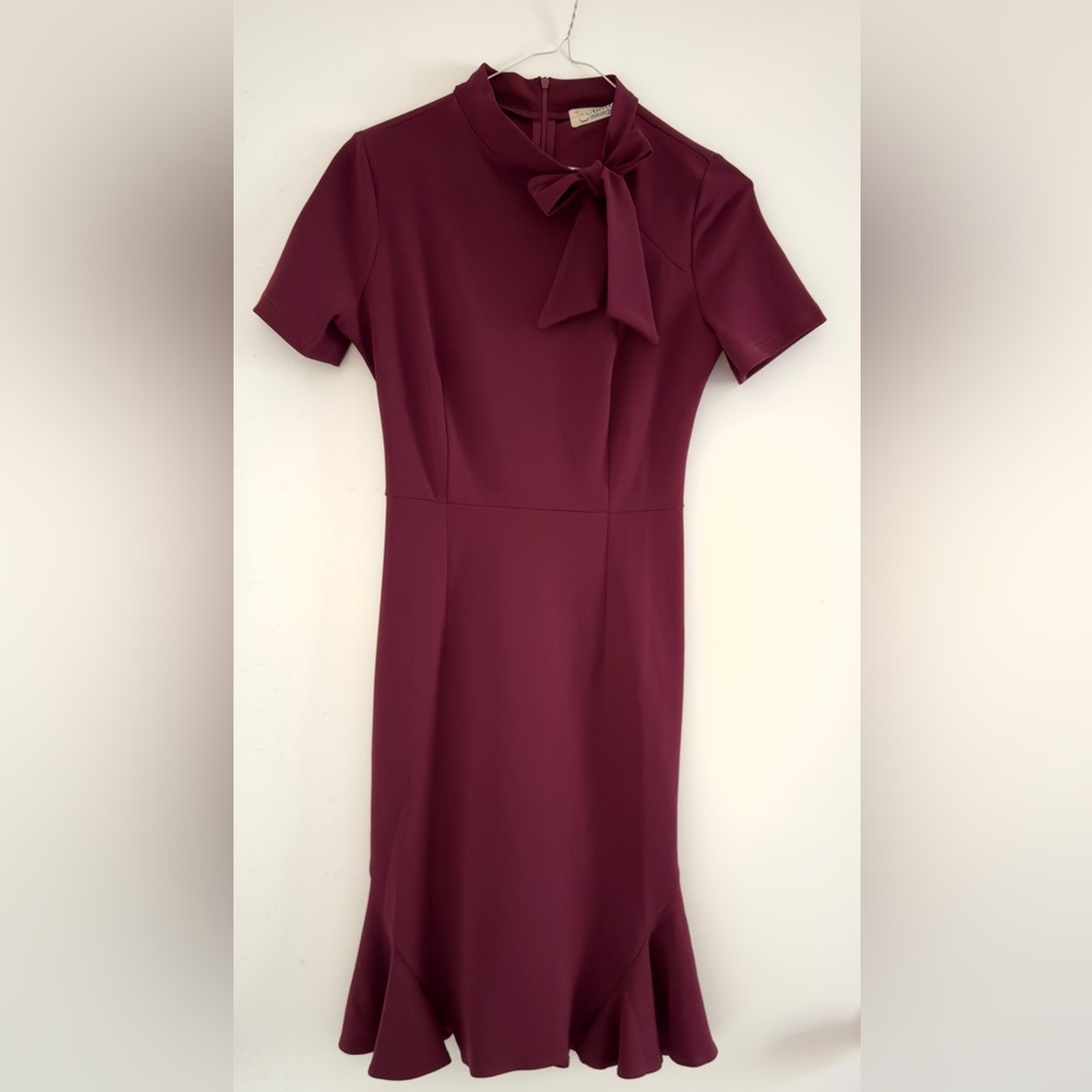 Vintage Repro Burgundy Wiggle Dress